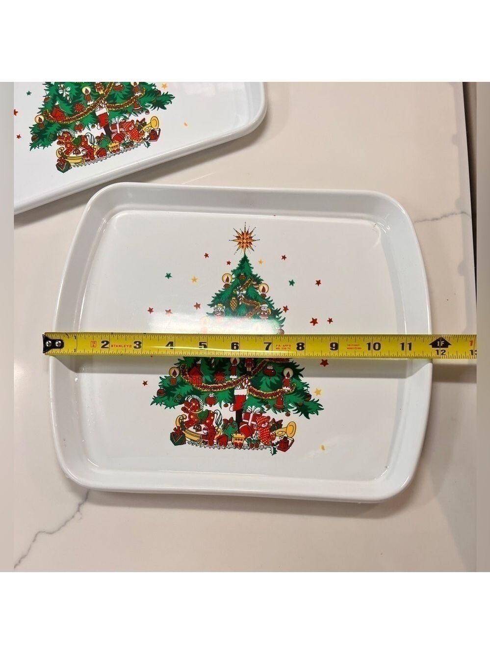 Vintage Christmas Tree Tray Set - Picture 2 of 5